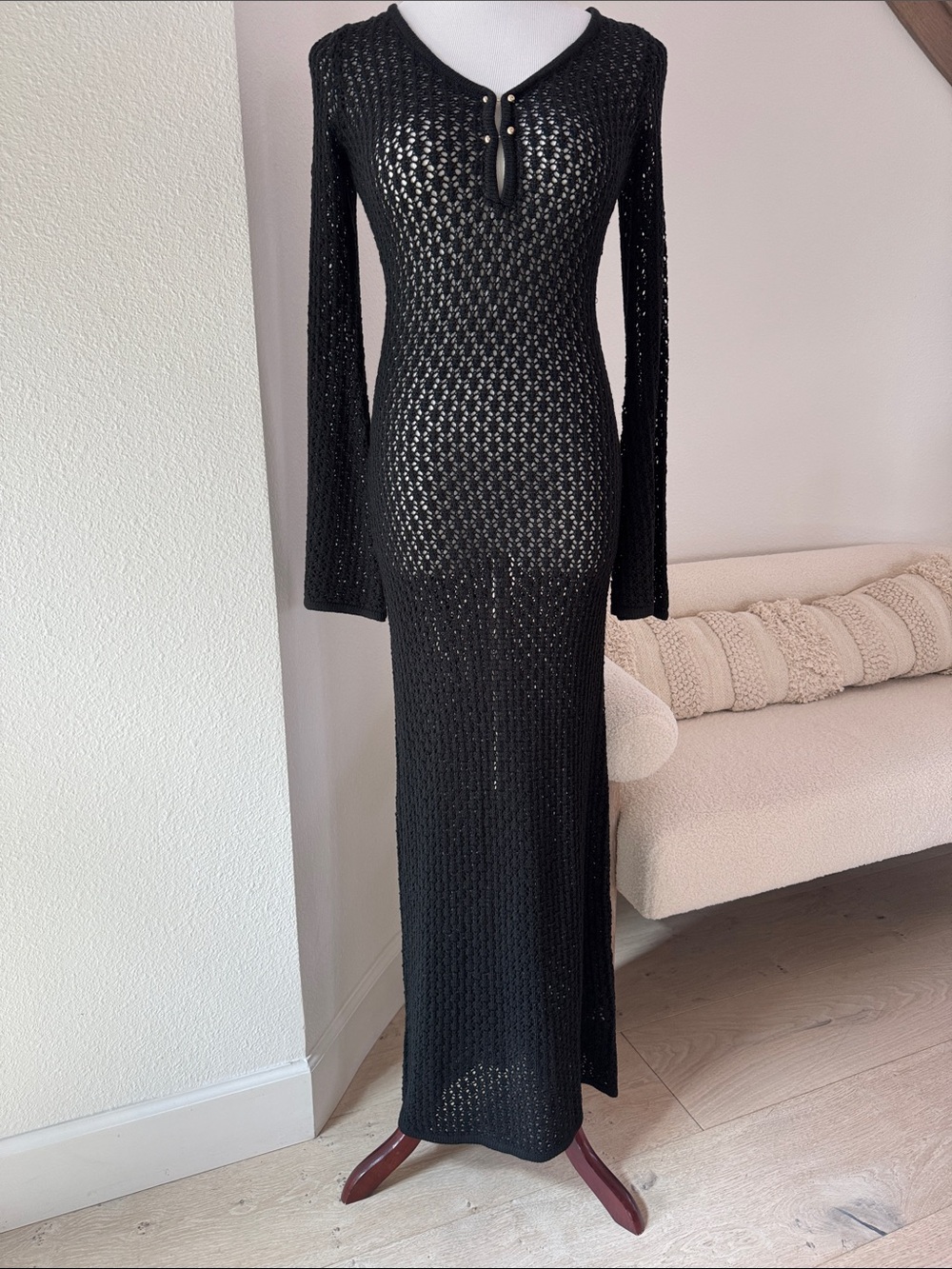 Super sexy Knit long sleeve maxi dress size Small